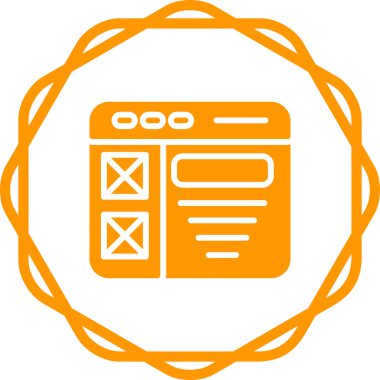 Menü. Web simgesi basit illüstrasyon