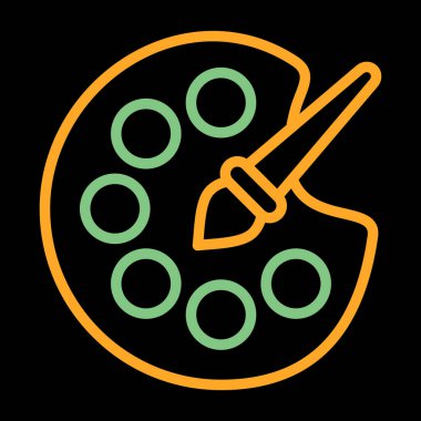 boya fırçası simgesi, vektör illüstrasyonu