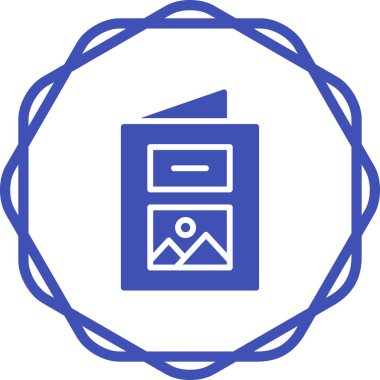 Broşür web simgesi vektör illüstrasyonu