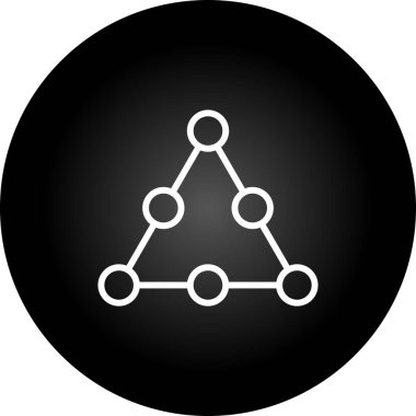 Siyah yuvarlak düğmeli ağ simgesi