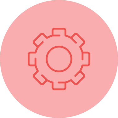 dişli vektör ince çizgi simgesi