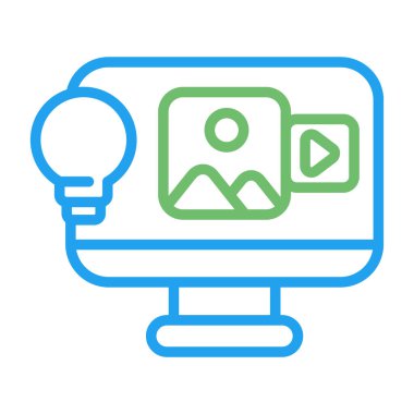 vektör lcd simgesi illüstrasyonu