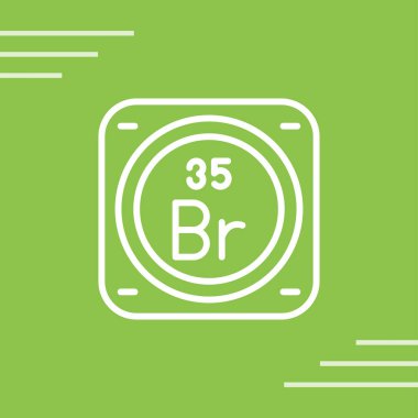 Kimyasal Element Web simgesi vektör çizimi
