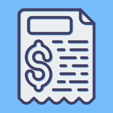 Kasa simgesi, ana hatlı vektör çizimi