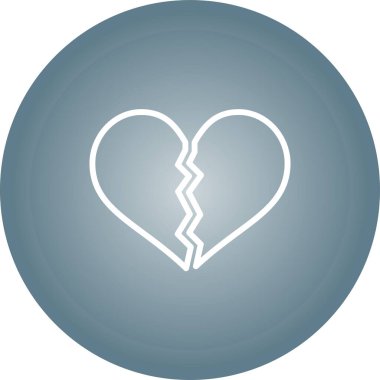 kırık kalp vektör simgesi