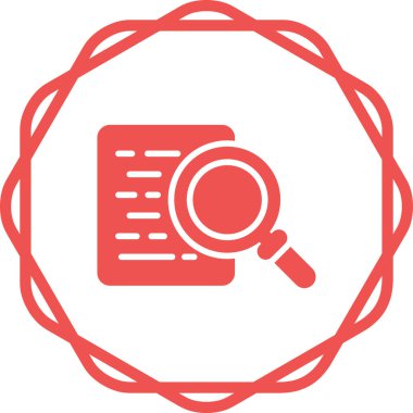 belge arama simgesi, vektör çizimi