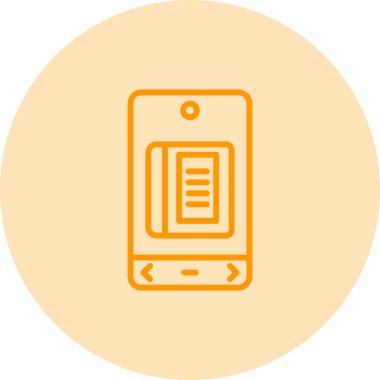 Cep telefonu simgesi, vektör illüstrasyonu