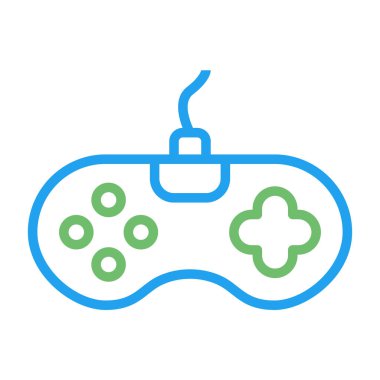 Oyun simgesi. Web için joystick simgelerinin özet çizimi