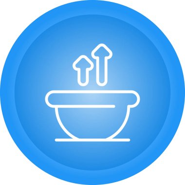 Moda tarzında izole edilmiş banyo küveti simgesi