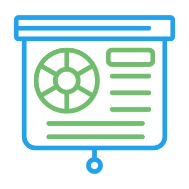 sunum simgesi, vektör illüstrasyonu 