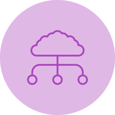 Bulut. Web simgesi basit illüstrasyon