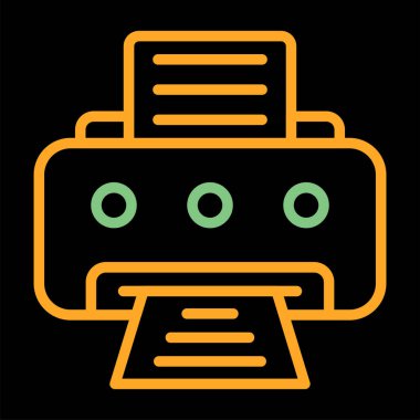 Yazıcı simgesi basit örnek