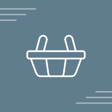 Soyut arkaplanda sepet simgesi izole edildi