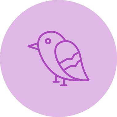 Kuş simgesinin vektör illüstrasyonu