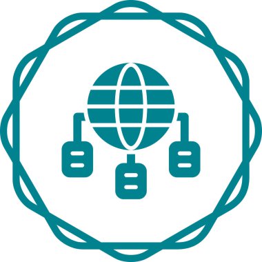 küresel güvenlik vektörü illüstrasyonu