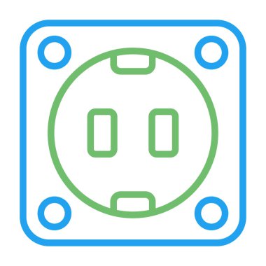 soket simgesi, basit vektör illüstrasyonu