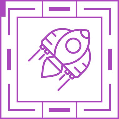 Bir roket simgesinin vektör çizimi