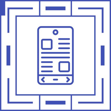 Cep telefonlu bir akıllı telefonun vektör çizimi