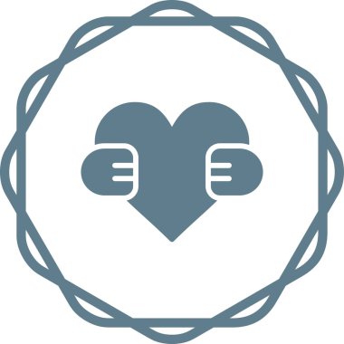 Bir kalp simgesinin vektör illüstrasyonu