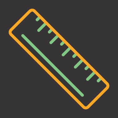 Cetvel web simgesi, vektör çizim