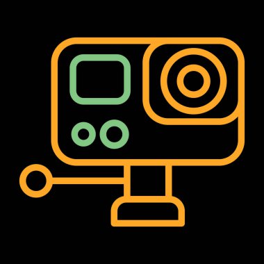 Bir kamera simgesinin vektör illüstrasyonu