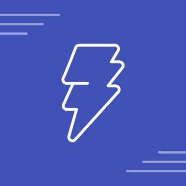 Soyut arkaplanda yıldırım simgesi izole edildi