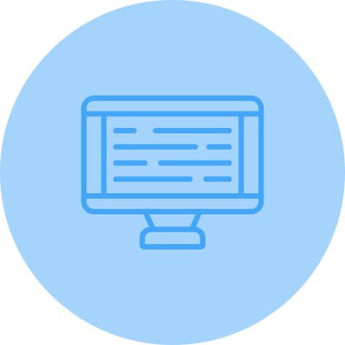 Masaüstü Bilgisayar Web simgesi vektör çizimi