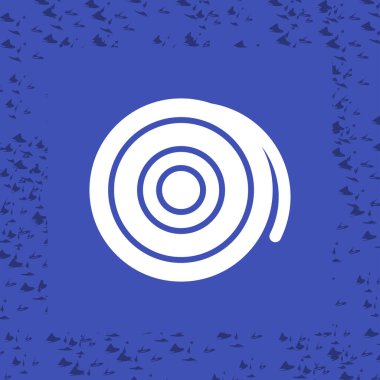 Mavi arka planda mavi ay simgesi izole edildi. daire illüstrasyonu