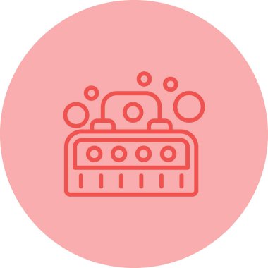 Kabarcık Makinesi Web simgesi vektör çizimi