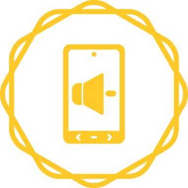 Müzik çalar simgesinin vektör illüstrasyonu