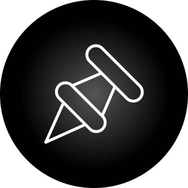 Pushpin web simgesi vektör illüstrasyonu