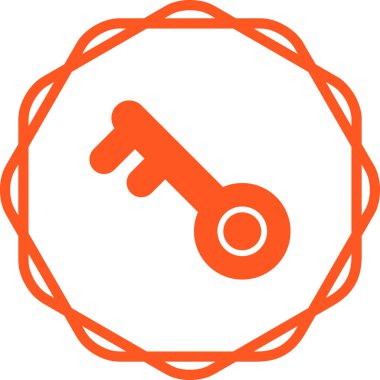 Anahtar simgesi vektör illüstrasyonu