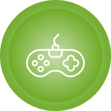 gamepad glyph çember vektör simgesi dekoru