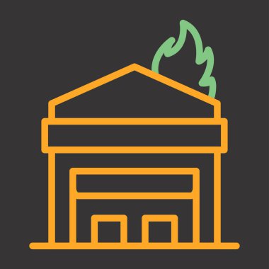 ateş oluşturma düz vektör simgesi