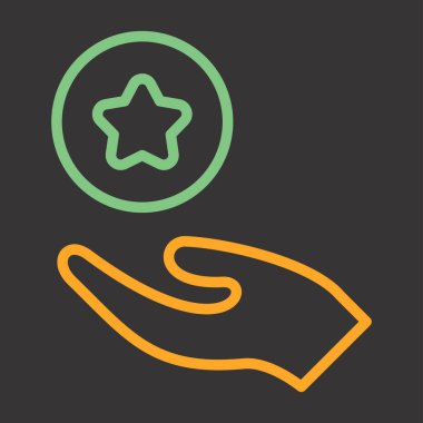 Tek izole yıldız simgesinin vektör illüstrasyonu