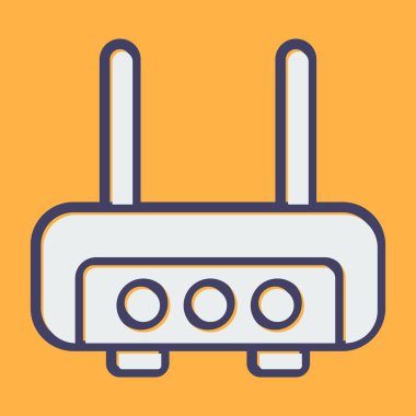 router simgesi web basit illüstrasyon