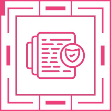 Kişisel veri korumasının vektör simgesi tasarımı