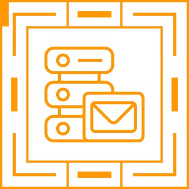 SMTP Sunucu Web simgesi vektör illüstrasyonu 