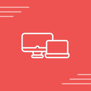 basit simgeli bilgisayar ekranı