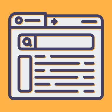 tarayıcı pencere simgesi, vektör illüstrasyonu