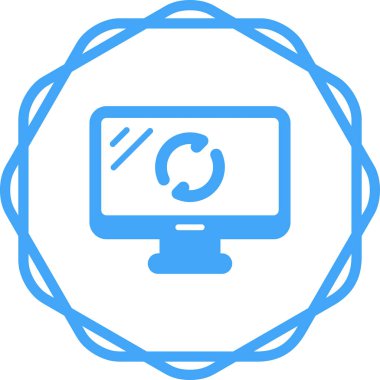 Bilgisayar. Web simgesi basit illüstrasyon