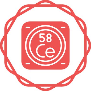 Kimyasal Element Web simgesi vektör çizimi