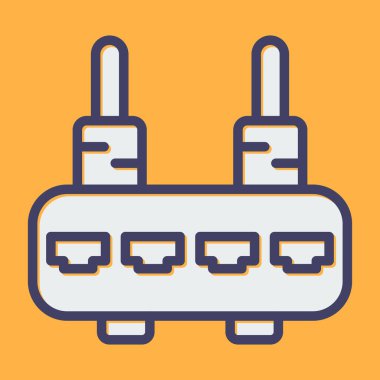 router simgesi web basit illüstrasyon