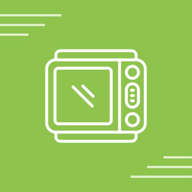 Mikrodalga. Web simgesi basit illüstrasyon