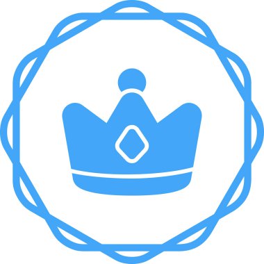 Taç. Web simgesi basit illüstrasyon