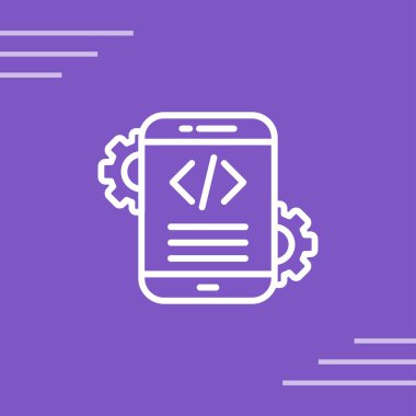 Yeşil arkaplanda beyaz çizgi programlama kodu simgesi izole edildi. Çalışmak, kodlamak, kodlamak için kod yazılımı. dijital kodlama programı kodu. vektör.