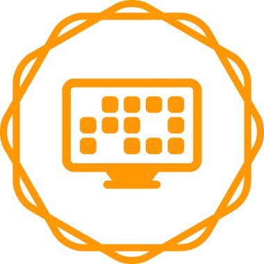 vektör lcd simgesi illüstrasyonu