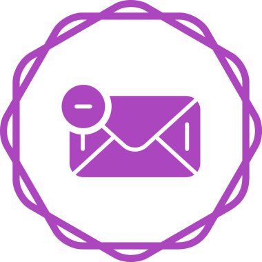 Moda biçimi izole edilmiş arkaplan e- posta simgesi