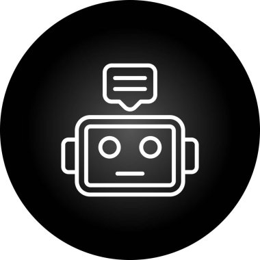 Web projesi için vektör robot simgesi