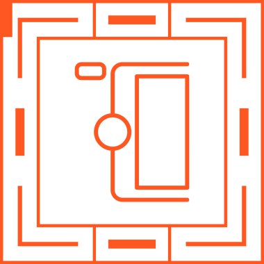 devre kartı düz simgesi, vektör, illüstrasyon